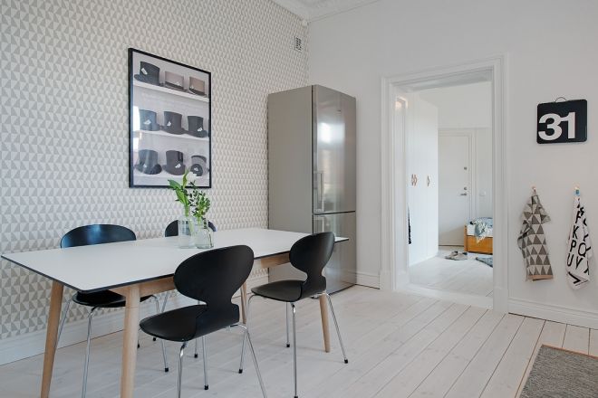 jídelna skandinávský styl design nábytek
